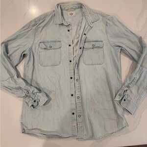 Marine Layer Light Blue Denim Shirt
